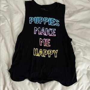 Puppies Make Me Happy Tank - Sz Small